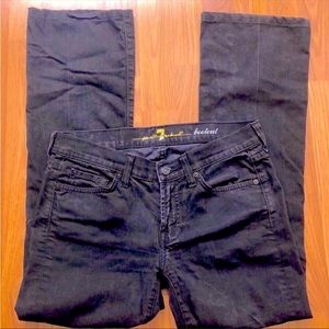7 For All Mankind Black Wash Bootcut Jeans Sz 28
